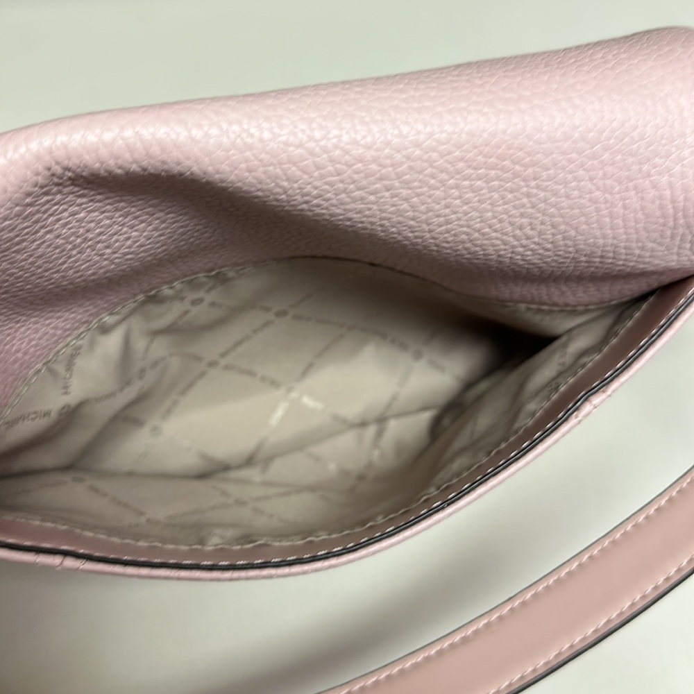 🔥🔥🔥NEW Michael Kors Bedford Medium Convertible Flap Pink Leather Shoulder Bag - Picture 15 of 15